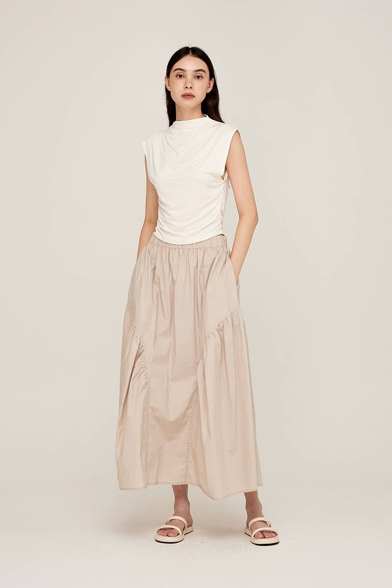 COTTON FLOUNCE SKIRT