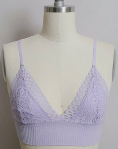 Bralettes Purple Daisy White Lilac